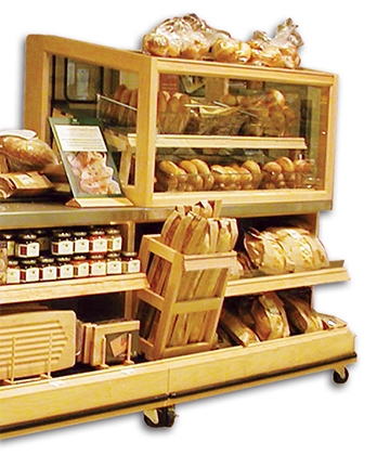 Bakery Modular Display- End Section with Top Case 48"L x 30"W x 60"H